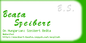 beata szeibert business card